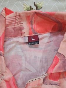 Pink Patterned Kurti