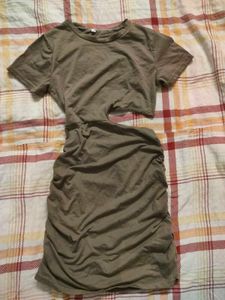 Cutout Ruched Mini Dress
