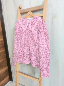 Floral Pink Blouse Bust Size-42