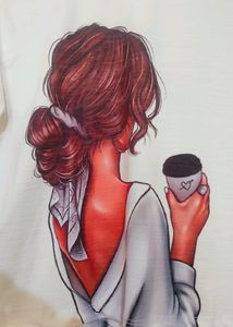 White Printed Tee Shirt - Women