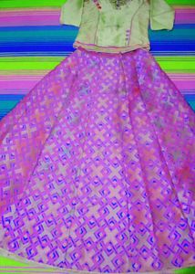 S Size Golden Embellished Party Top Lahga