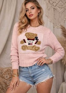 🎁Buy1 Get1 Free Pink Bear Graphic Sweater (