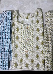 Printed Cotton Kurta Set  Of 2