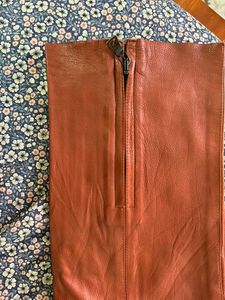 Vintage Prada Brown Leather Trousers