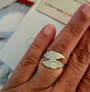 BrandNew 925 silver Butterfly Ring with zircon