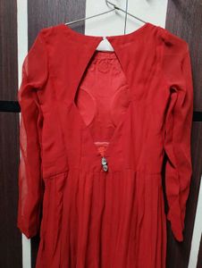 Elegant Maroon Embellished Anarkali