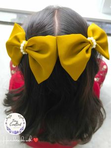 French Barette Bow Clips
