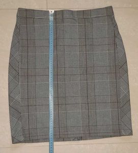 Gray Plaid Mini Skirt