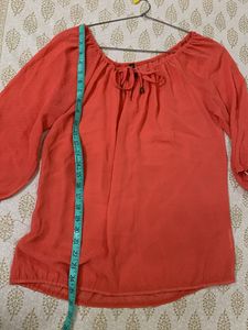 Peach Sheer Top