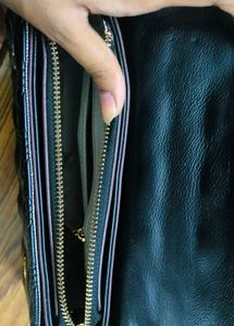 Quilted Black Top Handle Bag