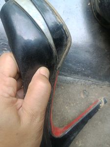 Black Peep Toe Flats