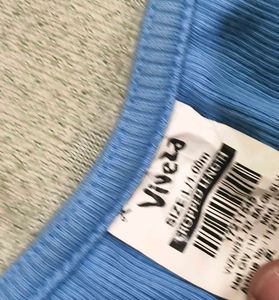 Blue Puff Sleeve Top