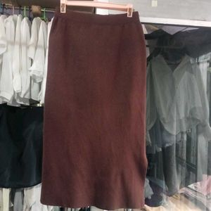 Brown Mixi Skirt