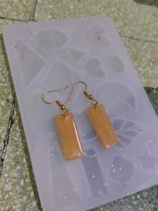 Handmade Resin Rectangle Earrings