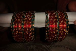 Red & Green Glass Bangles