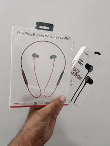 New one plus neckband and vivo earphone