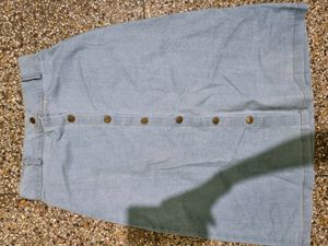 Front Open Button Stylish Skirt
