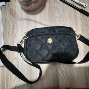 Black Quilted Crossbody Bag