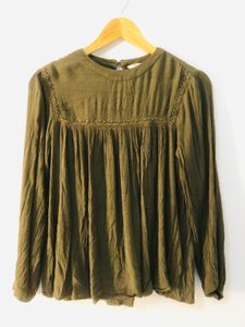 Olive Green Long Sleeve Top