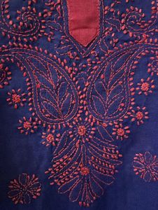 Beautiful LucknowiChikakari Blue Kurta
