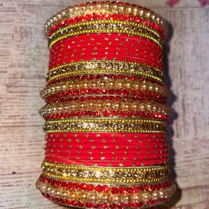 Red &amp; Gold Bridal Chura