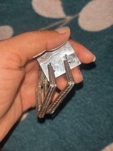 Geometric Silver Earrings