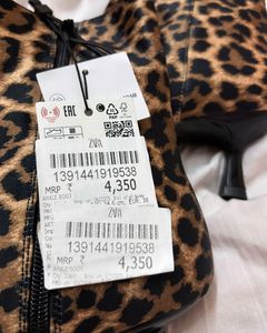 Zara animal Print Ankle Boots
