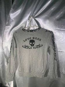 Grey Skull Zip-Up Jacket
