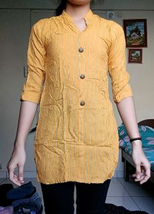 Yellow Short Kurti