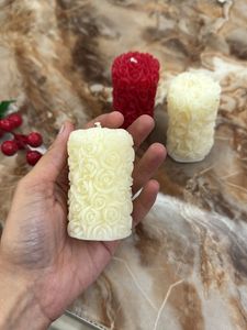 Pillar Rose Crave Scented Candles Pack Of 3.