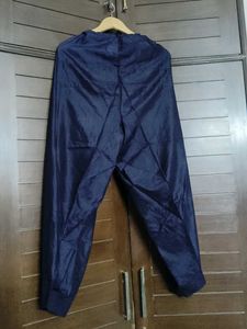 Navy Blue Solid Cotton Silk Salwar