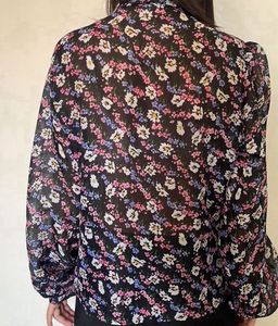 Balloon Sleeved Floral Shirt