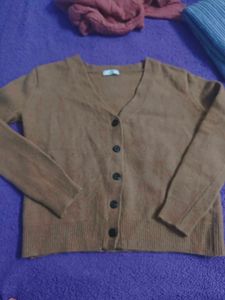 Brown Knit Cardigan