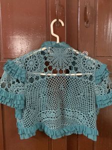 Crochet Ruffle Shrug