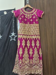 Magenta & Gold Ethnic Gown