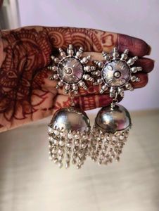 Combo of 2 Silver Hoop Earrings