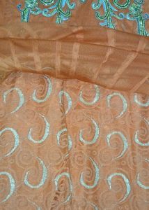 Elegant Orange Ethnic Gown