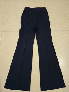 Flared Navy Blue Trouser