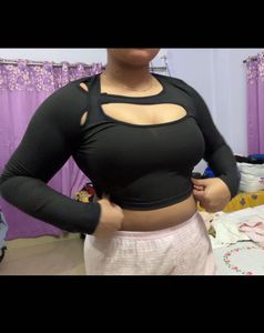 Cutout Long Sleeve Top