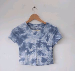 Aeropostale Blue And White Crop Top