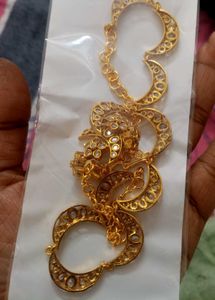 Gold Crescent Necklace &amp; Earring Set