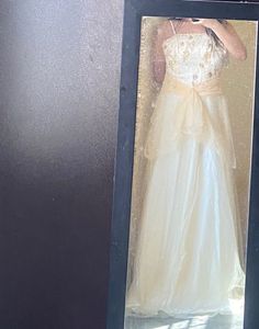 creamy yellow Barbie gown