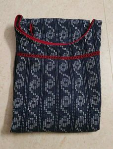 Elegant women printed cotton blend straight kurta
