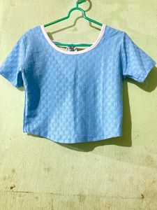 Blue Crop Top