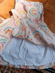 Cute Rainbow Print Dress