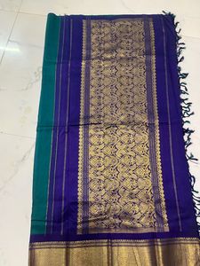 Kanjeevaram Silk Saree Sea Green And Blue