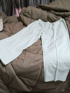 Light Green Wide-Leg Pants