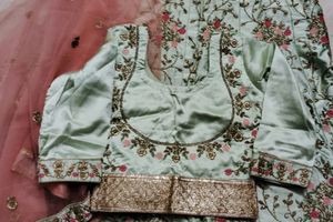 Girls And Women Crop Top With Lehenga