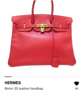 Red large Handbag on sale