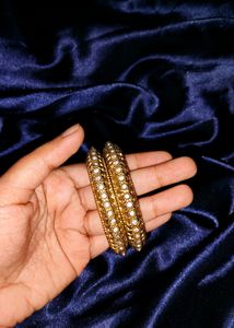 Bangle Having White Stones.